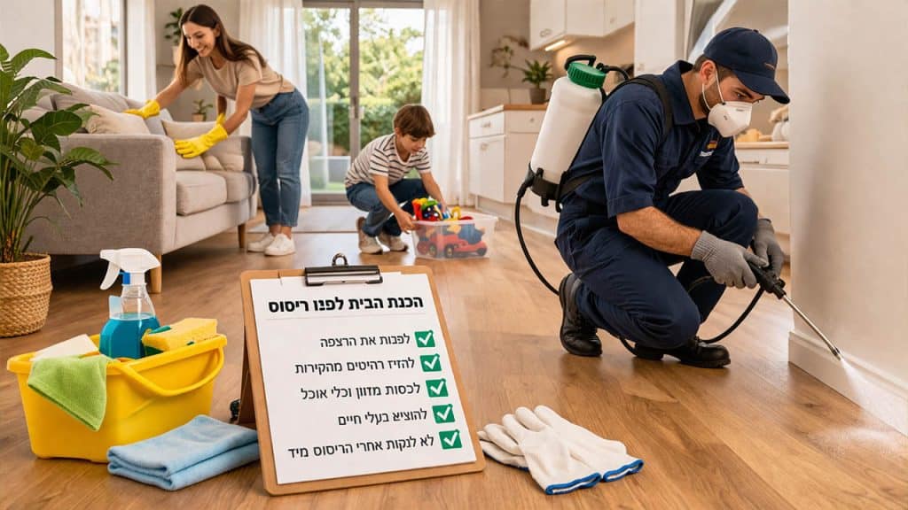 איך להכין את הבית לפני ריסוס