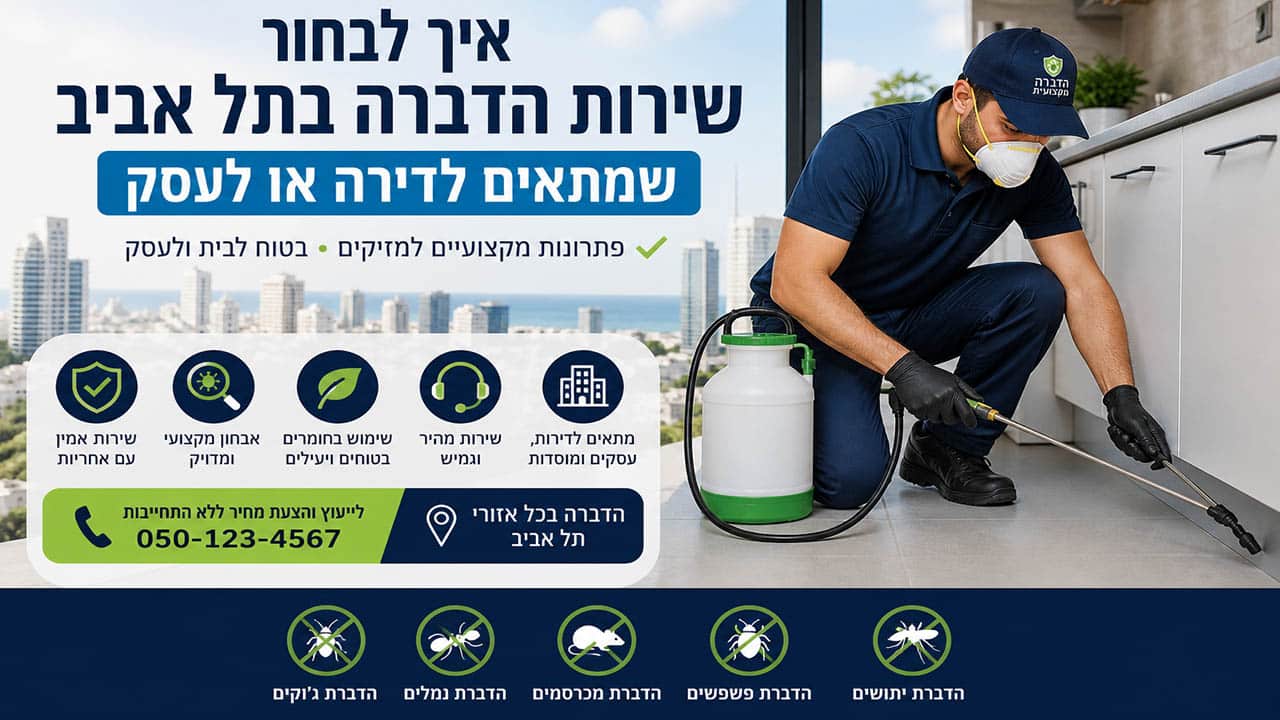 איך לבחור שירות הדברה בתל אביב